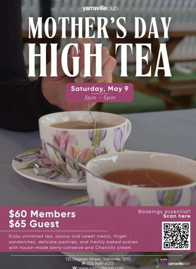 Mother's Day High Tea - 2026 MAY 9